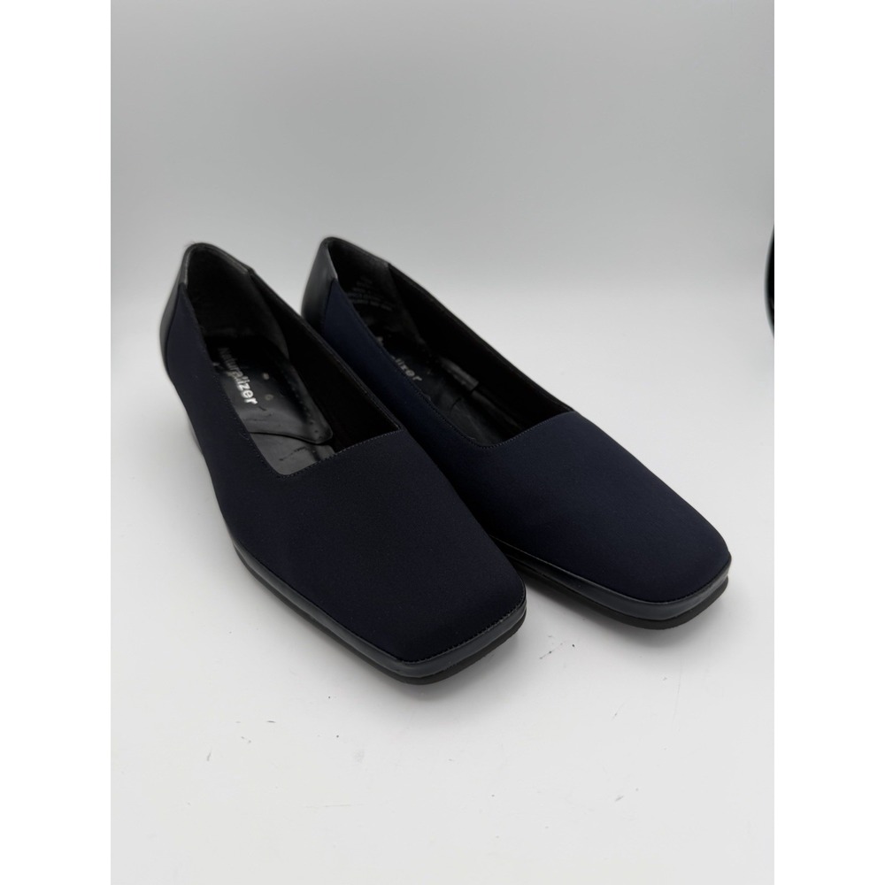 Naturalizer Women's 7.5M Navy Square Toe Low Block Heel Comfort‎ Pumps.     1776